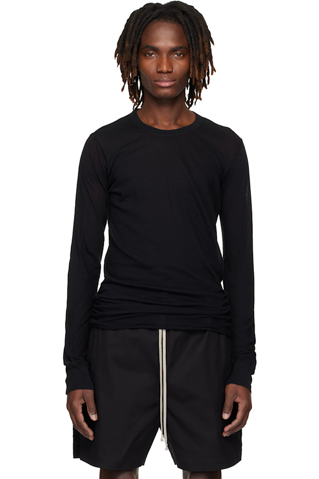

Базовая футболка Temple с длинным рукавом Rick Owens, черный