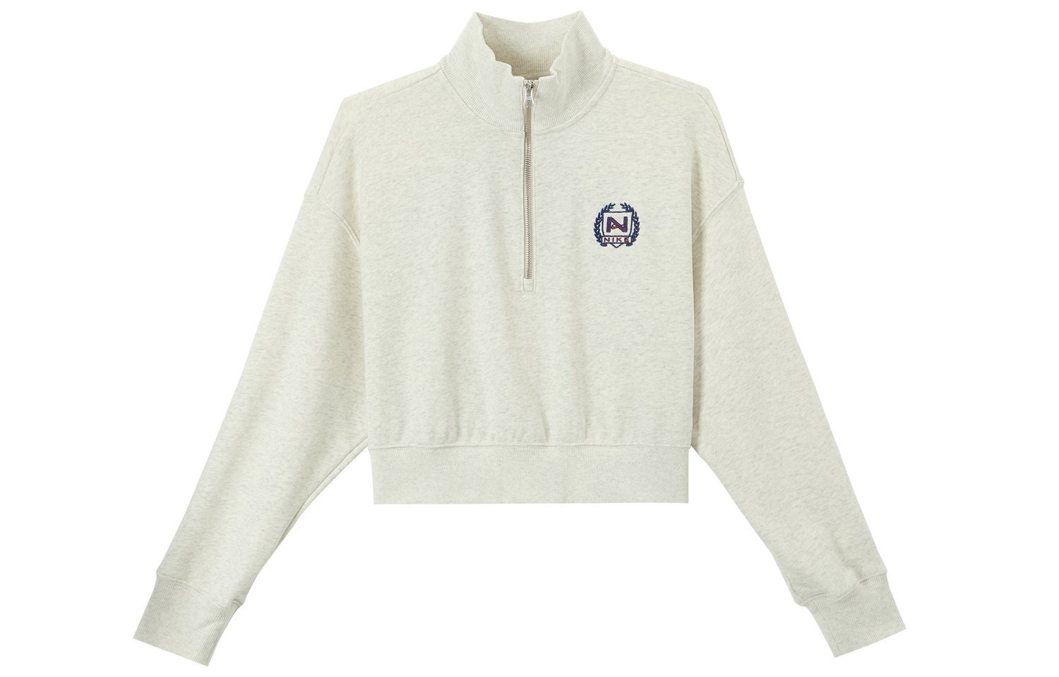 

Свитшот Women's Oat Stand Collar Moderate Regular Nike, oat