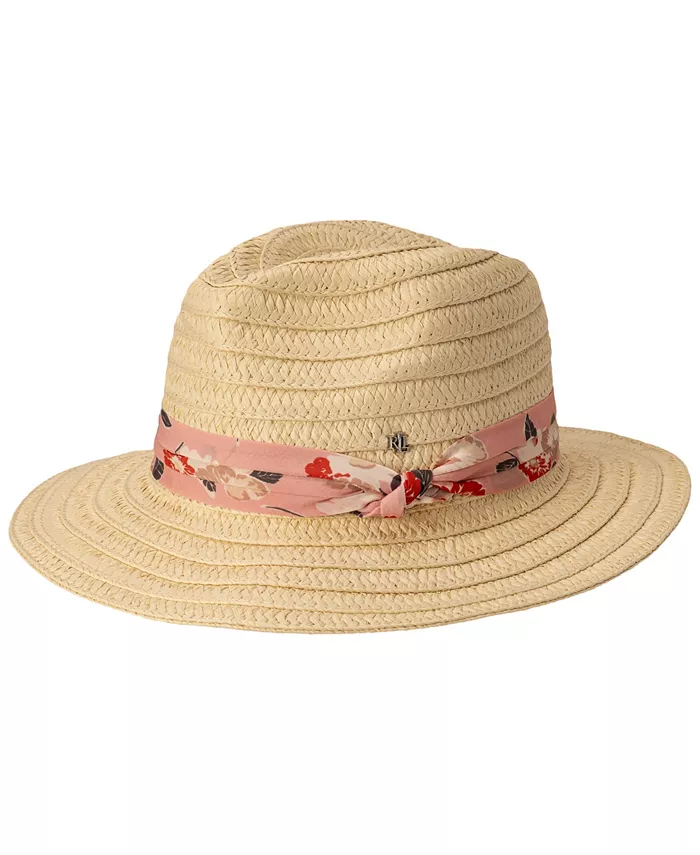 

Фетровая шляпа Fedora с тканевой лентой Lauren Ralph Lauren, коричневый/бежевый