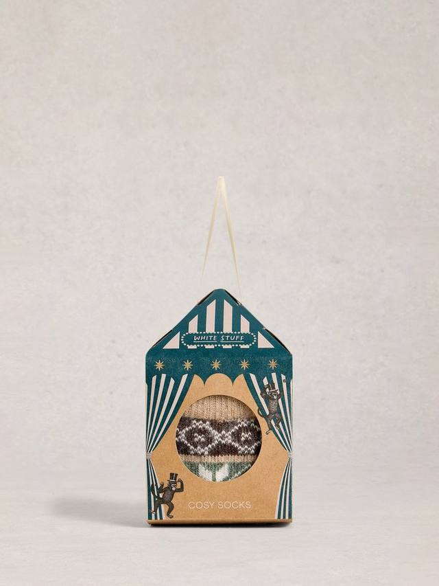 

Носки Fair Isle из шерстяной смеси White Stuff, Green/Multi