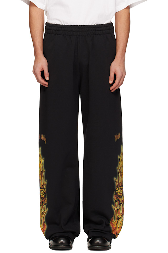 

Огненные спортивные штаны We11Done, черный