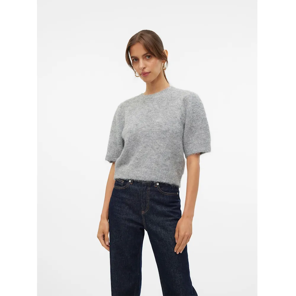 

Свитер Vero Moda Novah Ss Puff short sleeve, серый