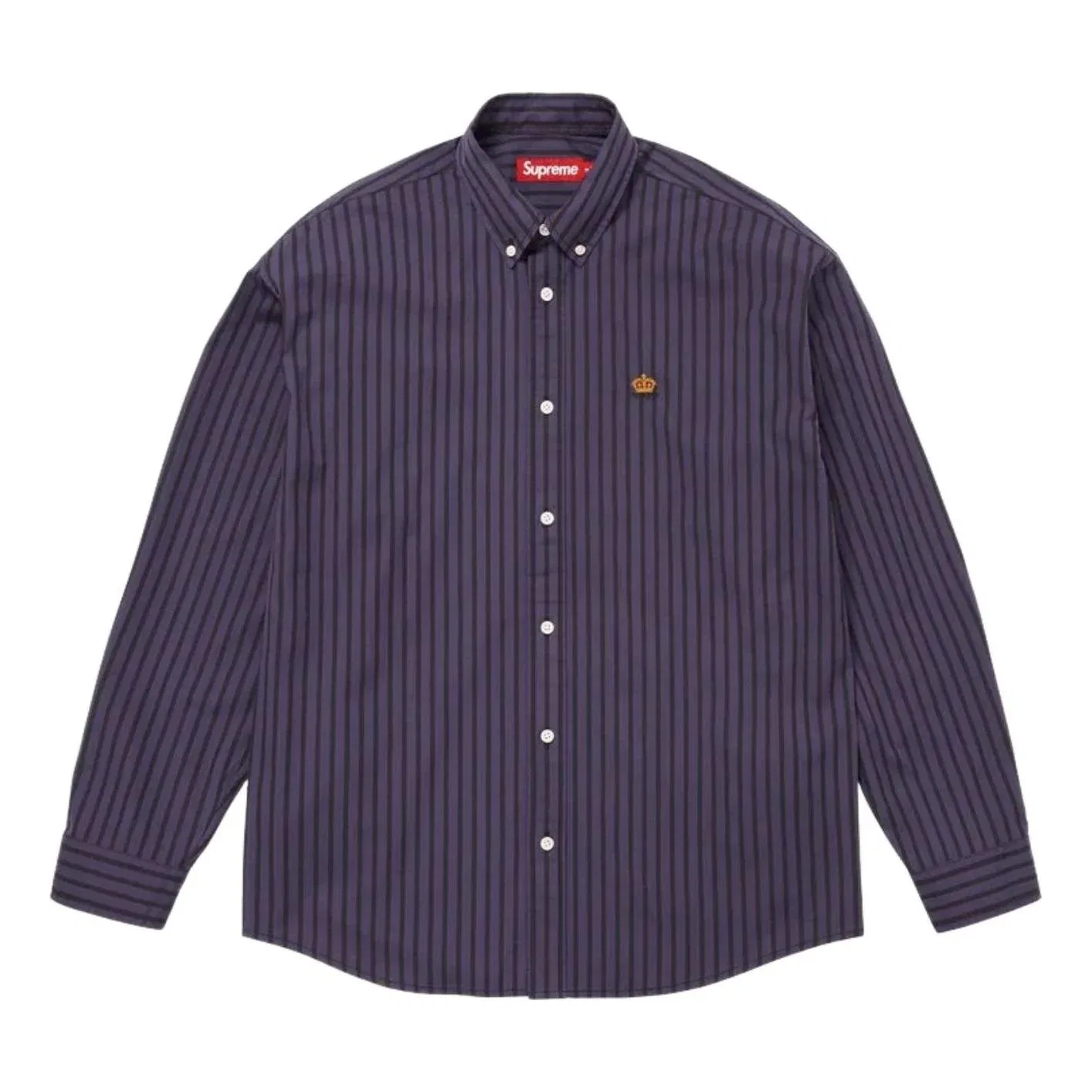 Футболка Supreme SS26 в полоску, фиолетовая, SUP-SS26-196-PUR