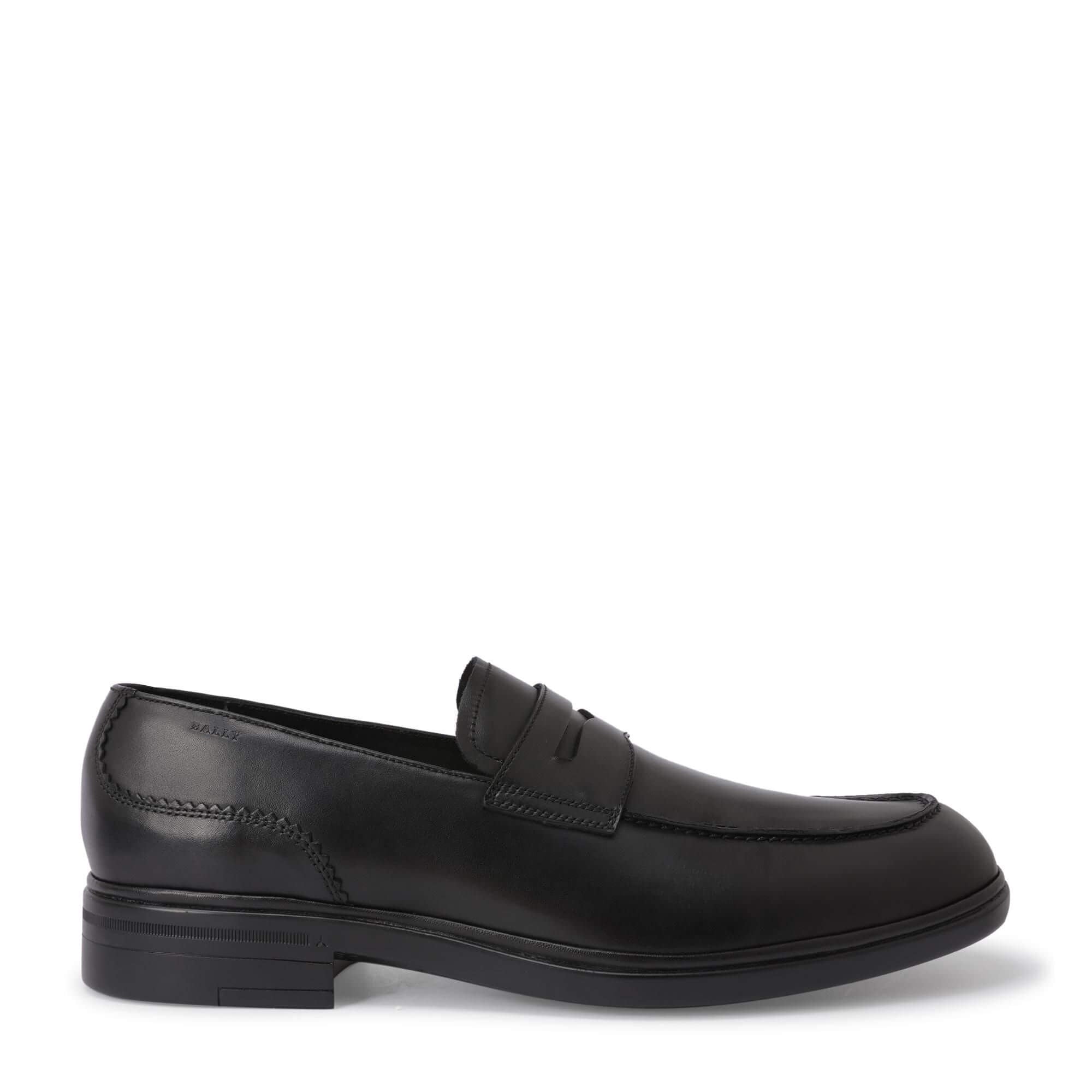 

Мужские черные кожаные мокасины Bally Neffer 6231383