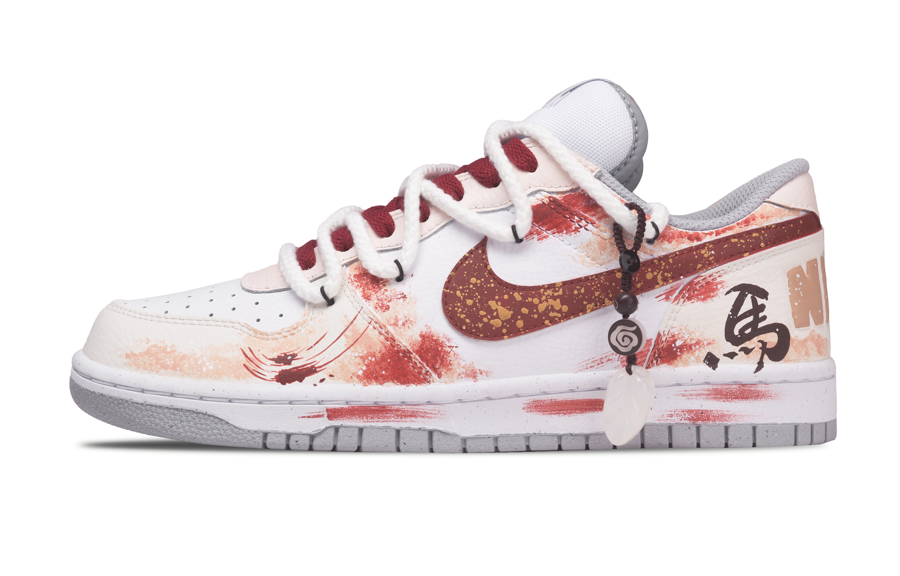 

Nike Кроссовки для скейтбординга Big Low Lu Abrasion Resistant Breathable Slip Resistant low top unisex red