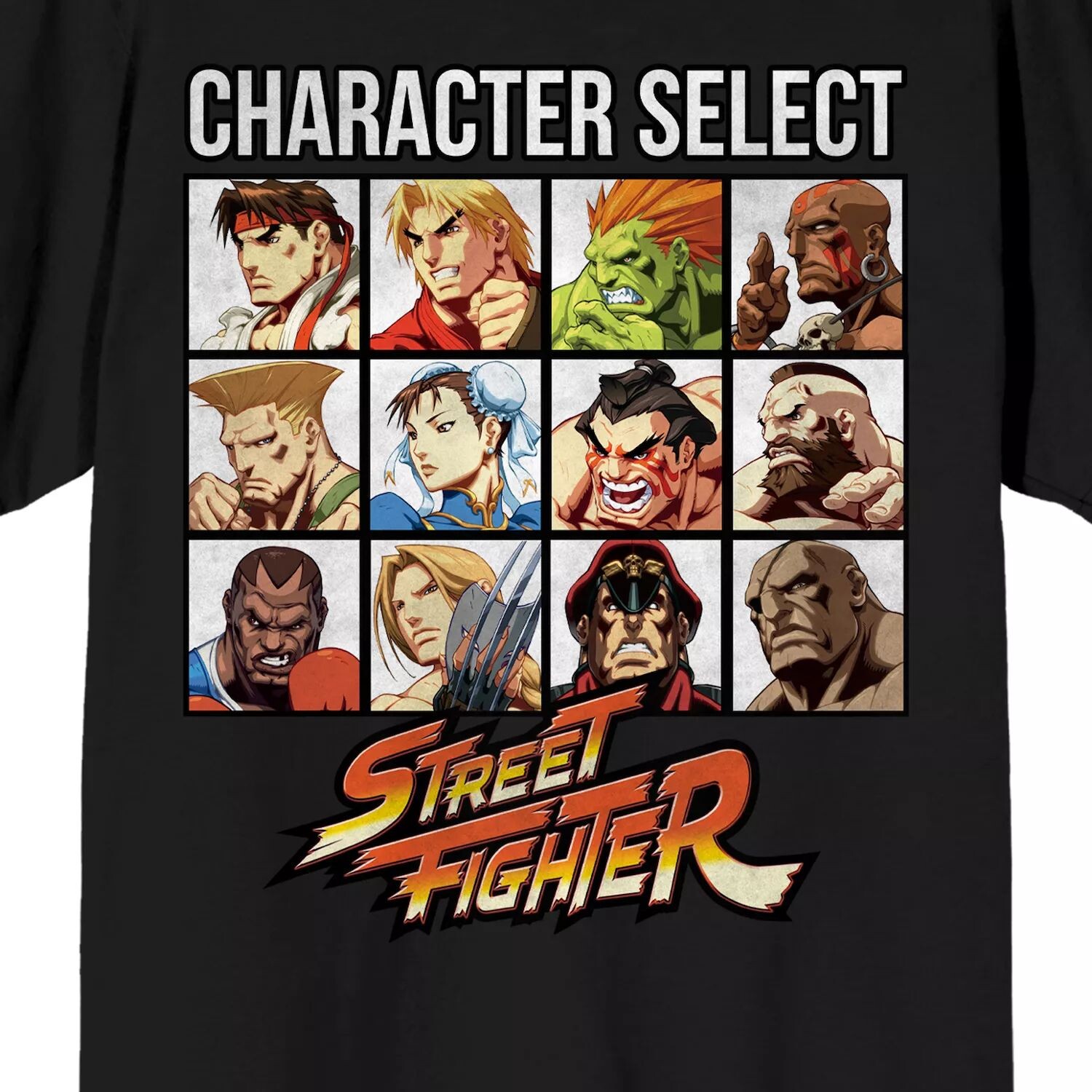 

Мужская футболка Street Fighter Character Select Licensed Character