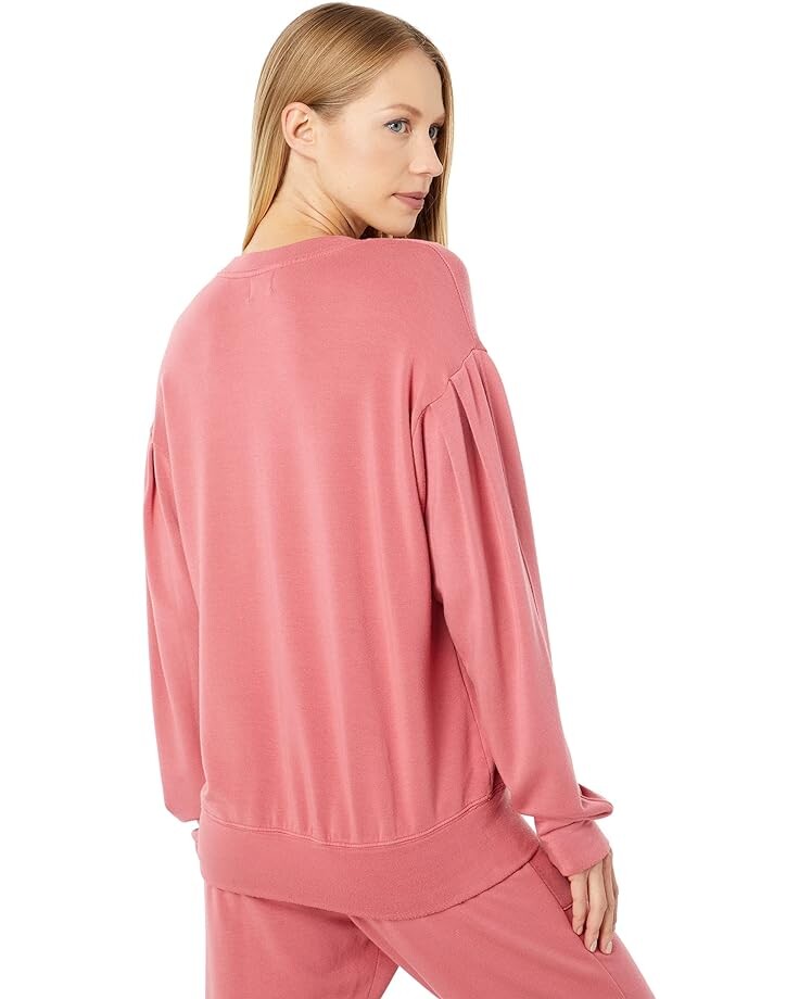 

Толстовка SUNDRY Pleated Sleeve Cotton Modal Sweatshirt, ржавый