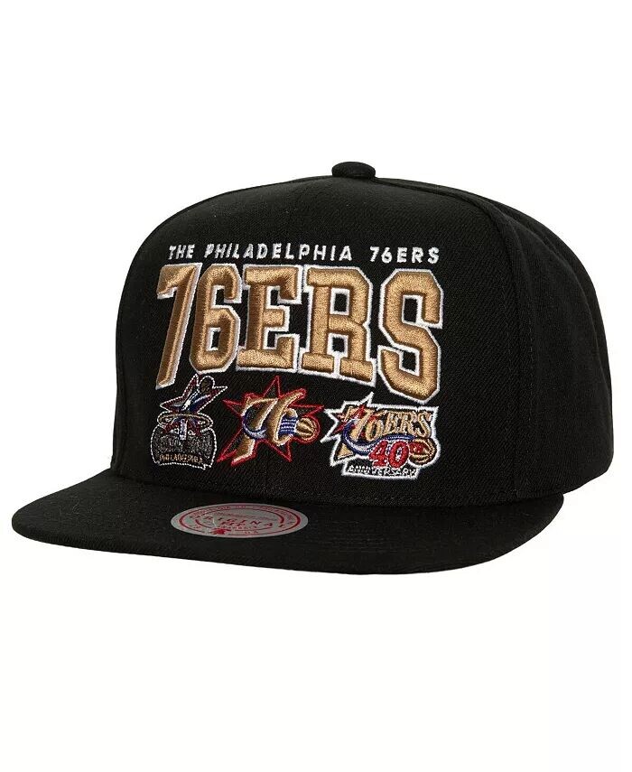 

Мужская черная кепка Philadelphia 76ers Champ Stack Snapback Mitchell & Ness, черный