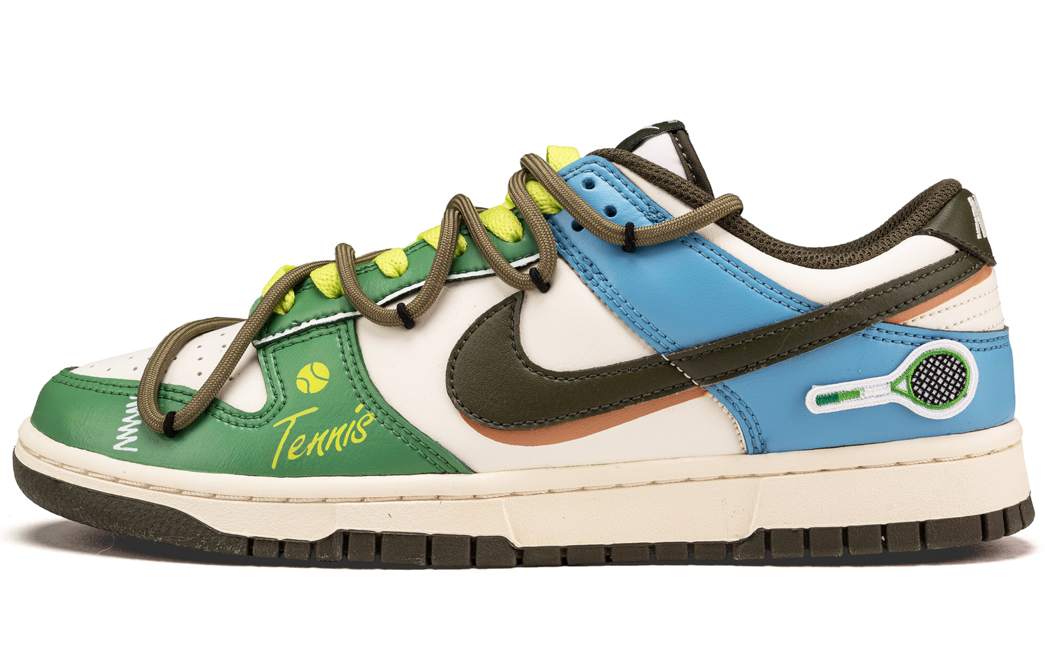 

Dunk устойчивые к истиранию низкие кроссовки для скейтбординга Unisex Nike, синий/зеленый