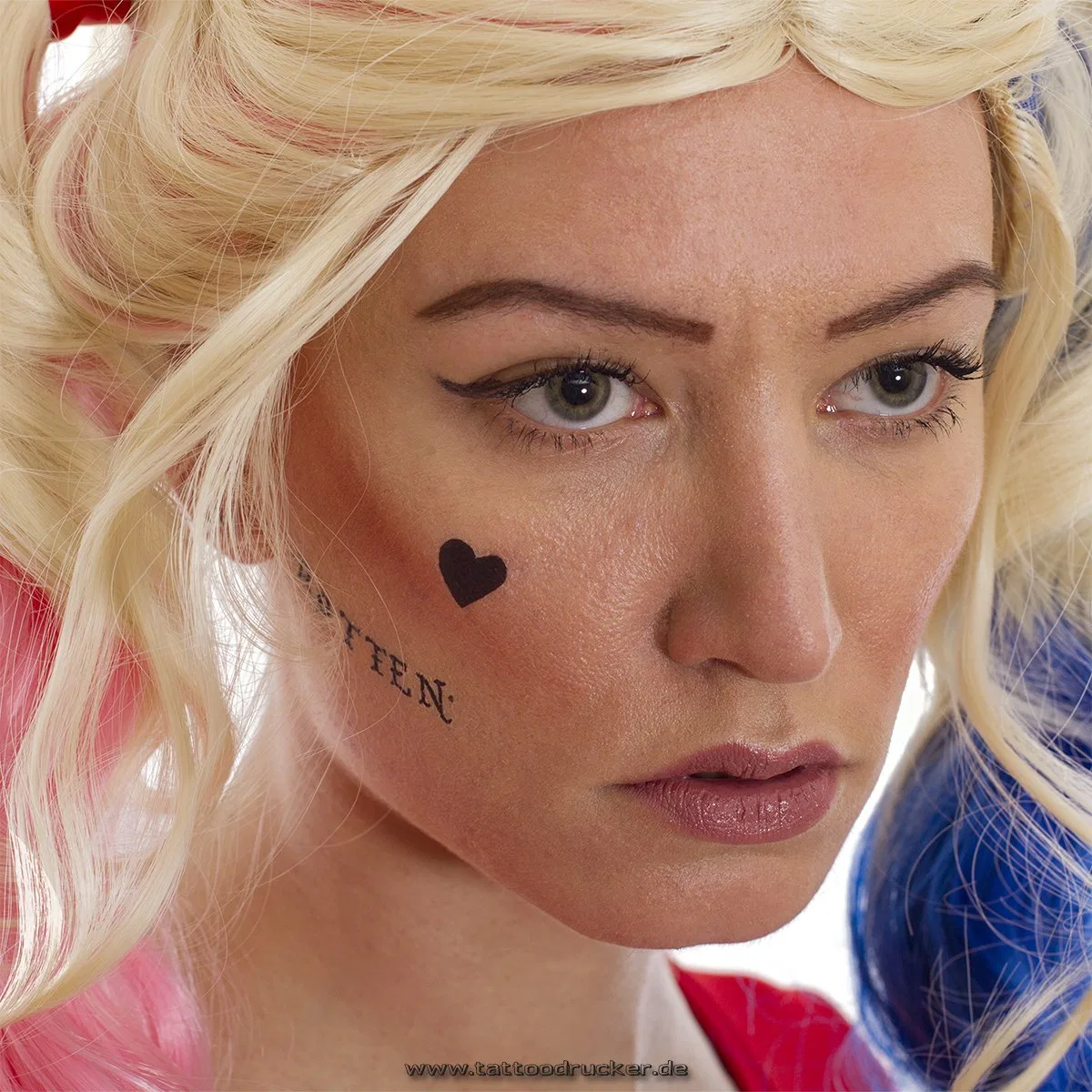 Набор временных татуировок Harley Quinn, 5 листов Tattoodrucker