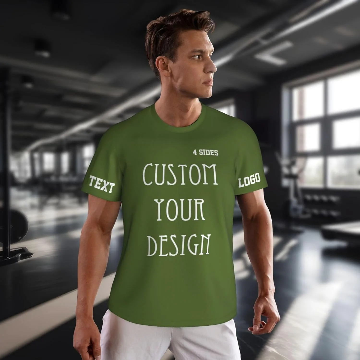 Футболка Custom для мужчин с принтом на все стороны — фото 2