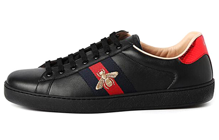 

Кроссовки GUCCI Ace Black Bee Embroidered Sneakers, Черный, Кроссовки GUCCI Ace Black Bee Embroidered Sneakers