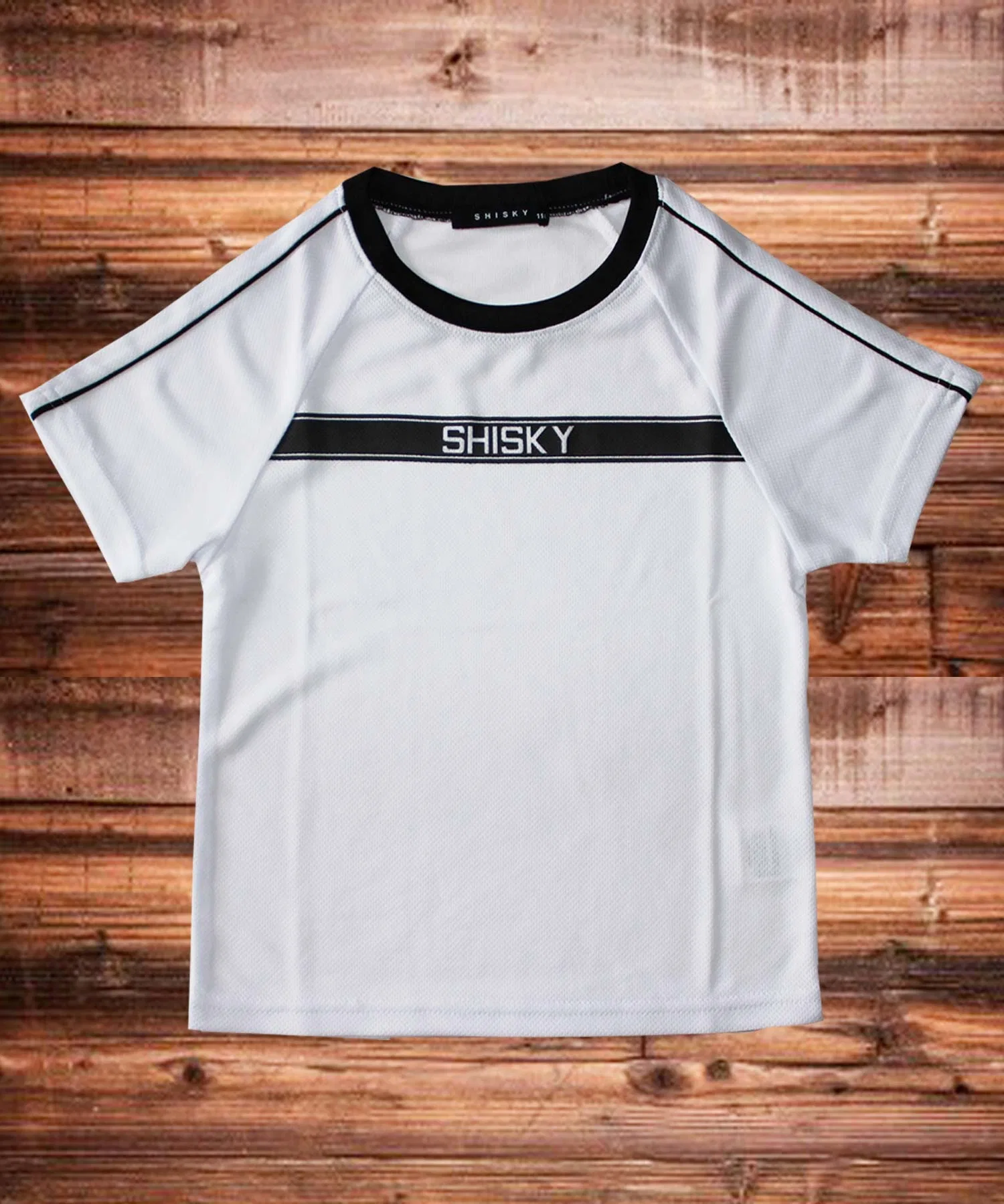 Детская футболка DRY MESH с пайпингом THE CASUAL белая