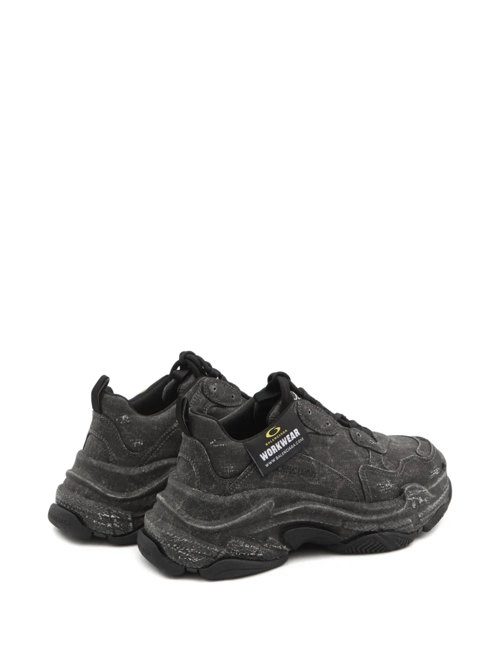 Кроссовки Triple S с эффектом выцветания Balenciaga, серый — фото 3