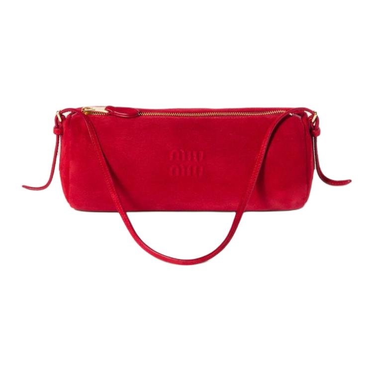

MIU MIU Замшевая сумка через плечо Small Women's Gemstone Red