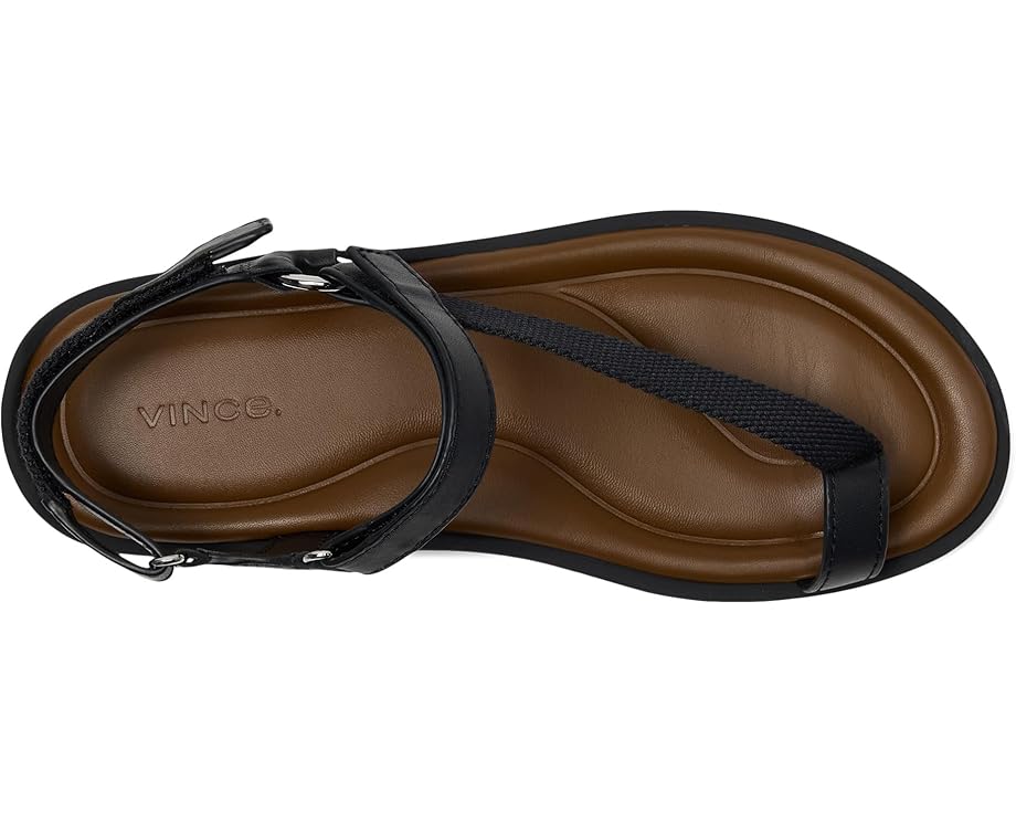 Сандалии Vince Summer Strappy Sandals, цвет Black Leather/Fabric — фото 2