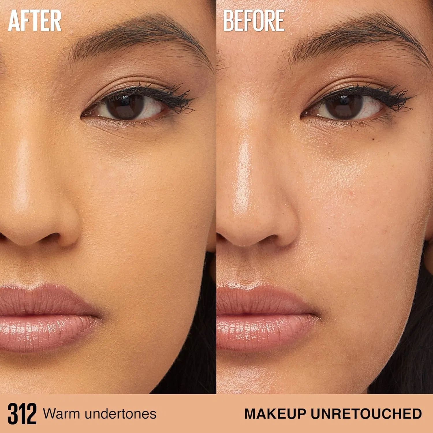 Тональное средство Super Stay Lumimat Lightweight Buildable Full Coverage Foundation, Maybelline, 312 warm, 1 шт. — фото 4