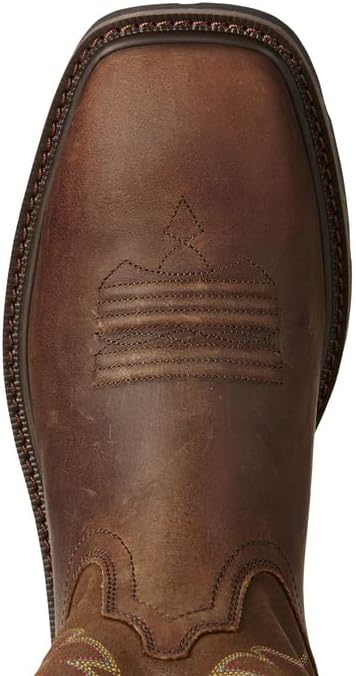 Мужские рабочие ботинки Ariat Groundbreaker с широким квадратным носком и стальным подноском, коричневый — фото 2
