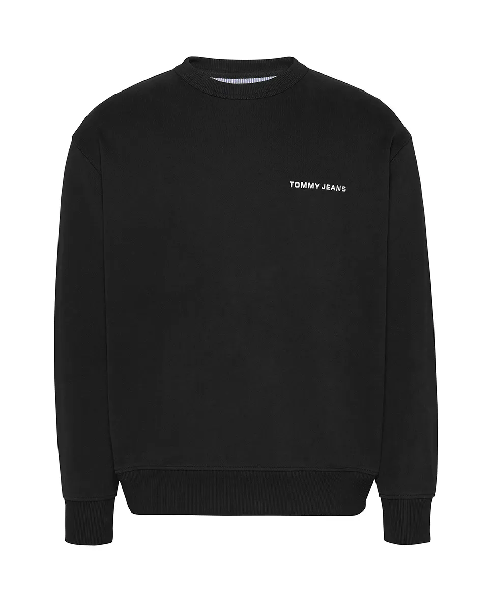 

Мужская худи с круглой горловиной и свободным кроем Tommy Jeans, черный