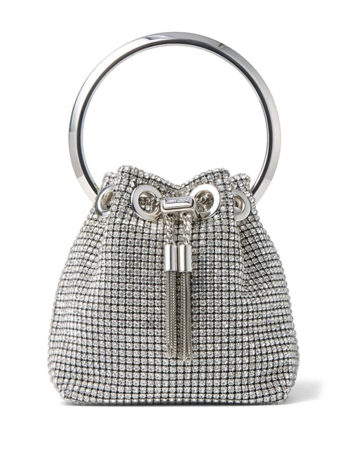 

Мини-сумка Bon Bon Jimmy Choo с кристаллами, серебристый