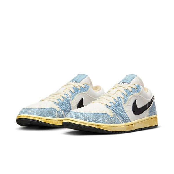 Кроссовки Air Jordan 1 Low SE 'Sashiko Denim' — фото 2