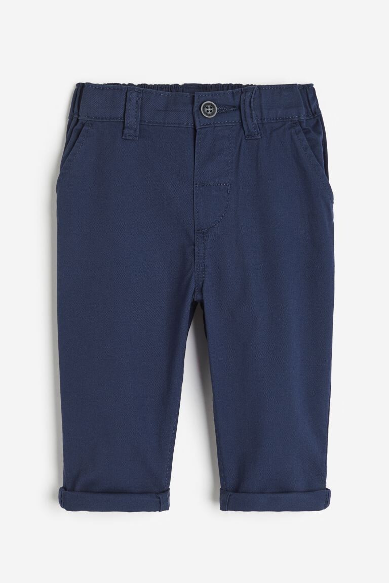 

Хлопковые брюки чинос H&M, синий