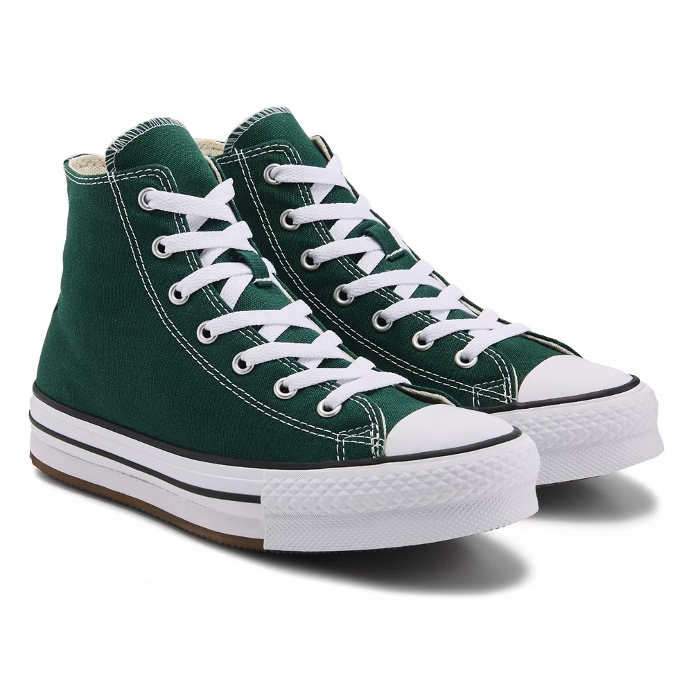 

Детские кроссовки на высокой подошве chuck taylor all star lift для подростков Converse, green envy
