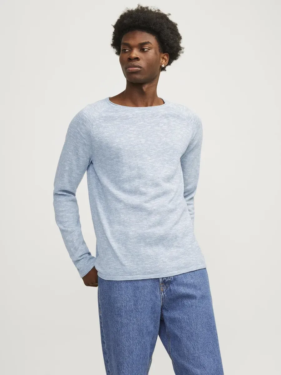 

Вязаный свитер Jack & Jones "JJELINEN KNIT CREW NECK SN", цвет Faded Denim