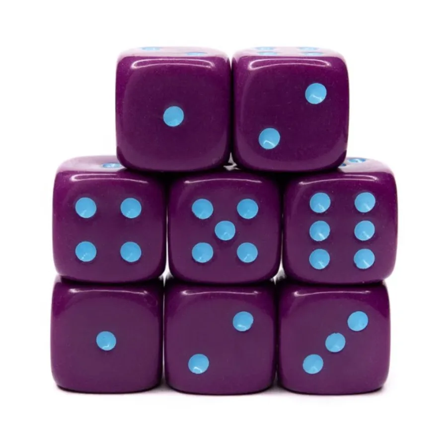 

d6 18 мм непрозрачный темно-фиолетовый со светло-голубым (12), Game Dice - Opaque (Role 4 Initiative)