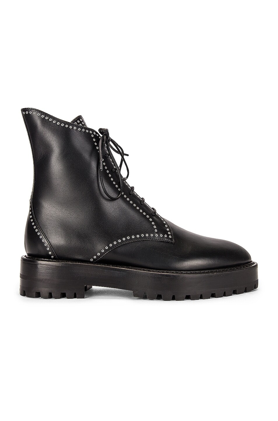 

Ботинки Alaïa Leather Micro Oeilletss, нуар