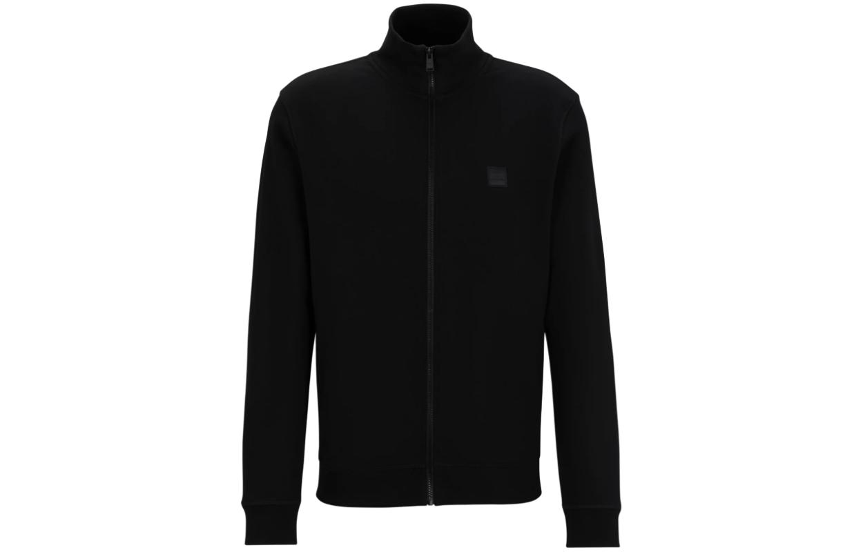 

Хлопковая толстовка с нашивкой-логотипом HUGO BOSS, черный