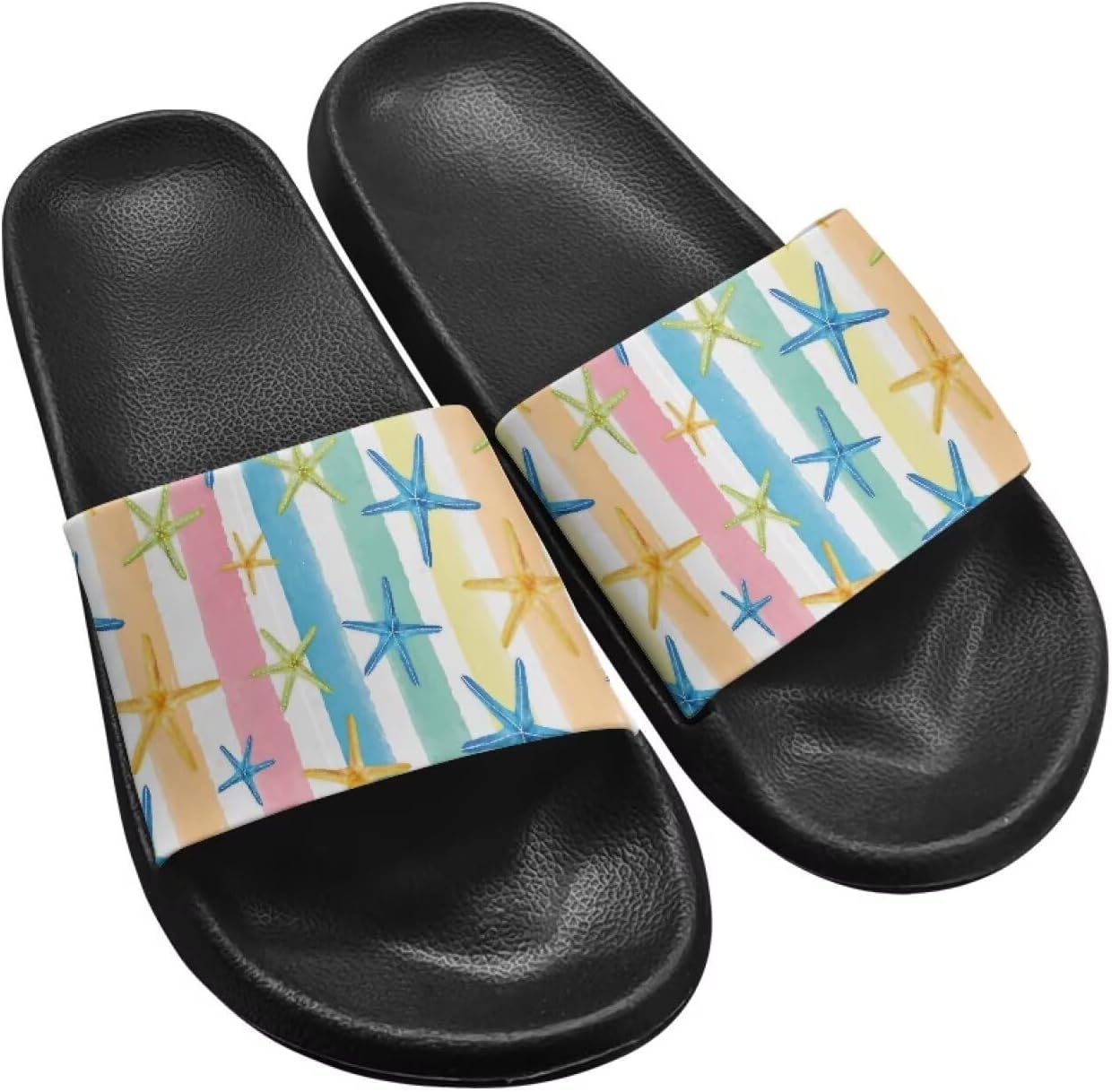 

Легкие сандалии Fuxowvby из EVA, мягкие нескользящие тапочки для женщин, мужчин и подростков, летние, для ванной, у бассейна, пляжа, водная обувь, размеры США 5,5-12,5, Starfish Color Lines