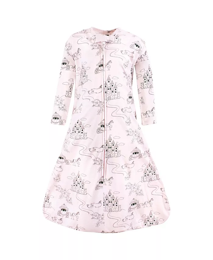 

Уютное одеяло-комбинезон с длинными рукавами для девочек из хлопкового джерси Hudson Baby, розовый