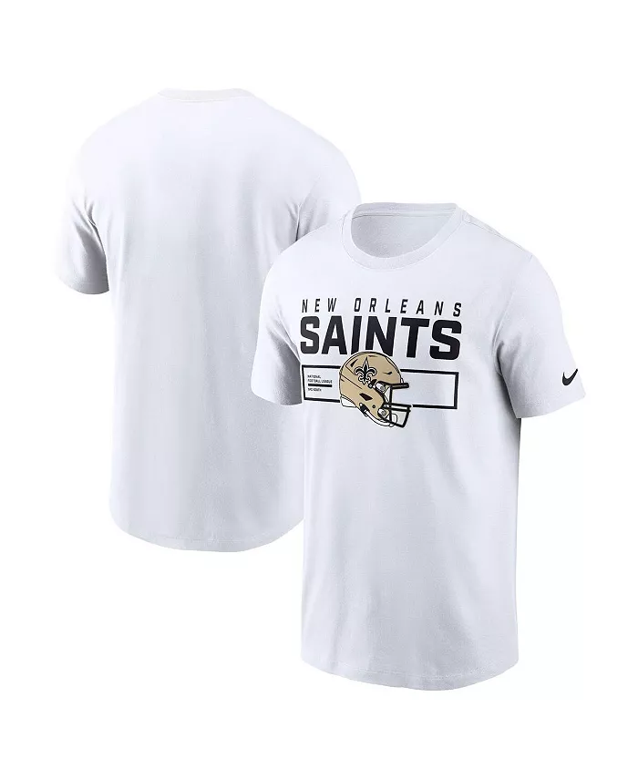 

Мужская белая футболка с логотипом Primetime Helmet от New Orleans Saints Nike