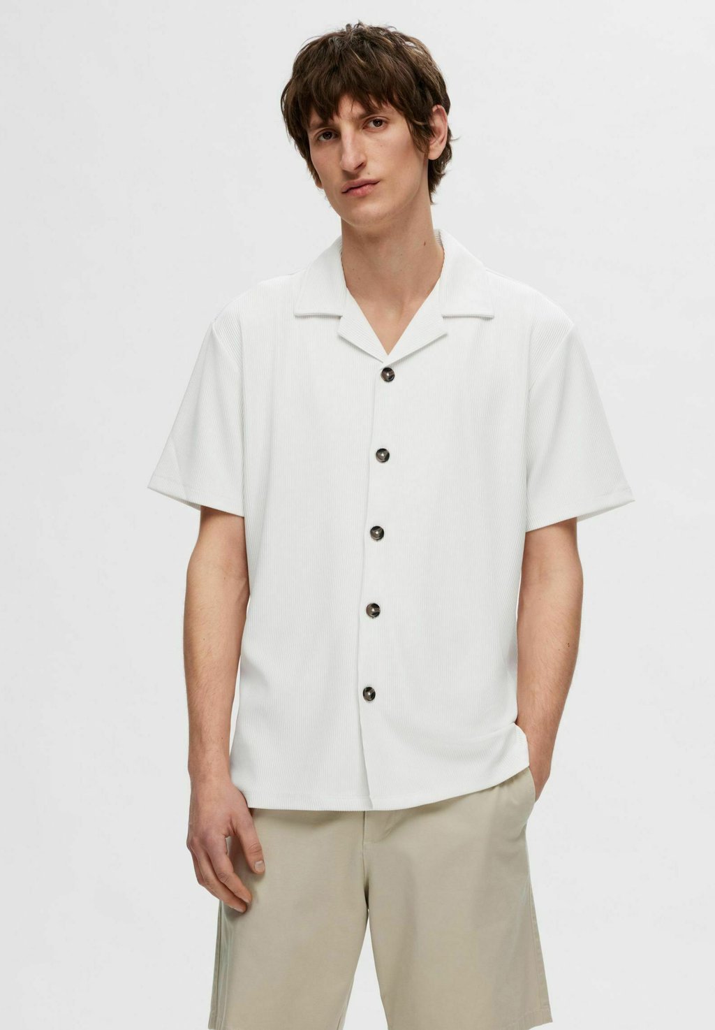 

Рубашка KURZARM Selected Homme, слоновая кость