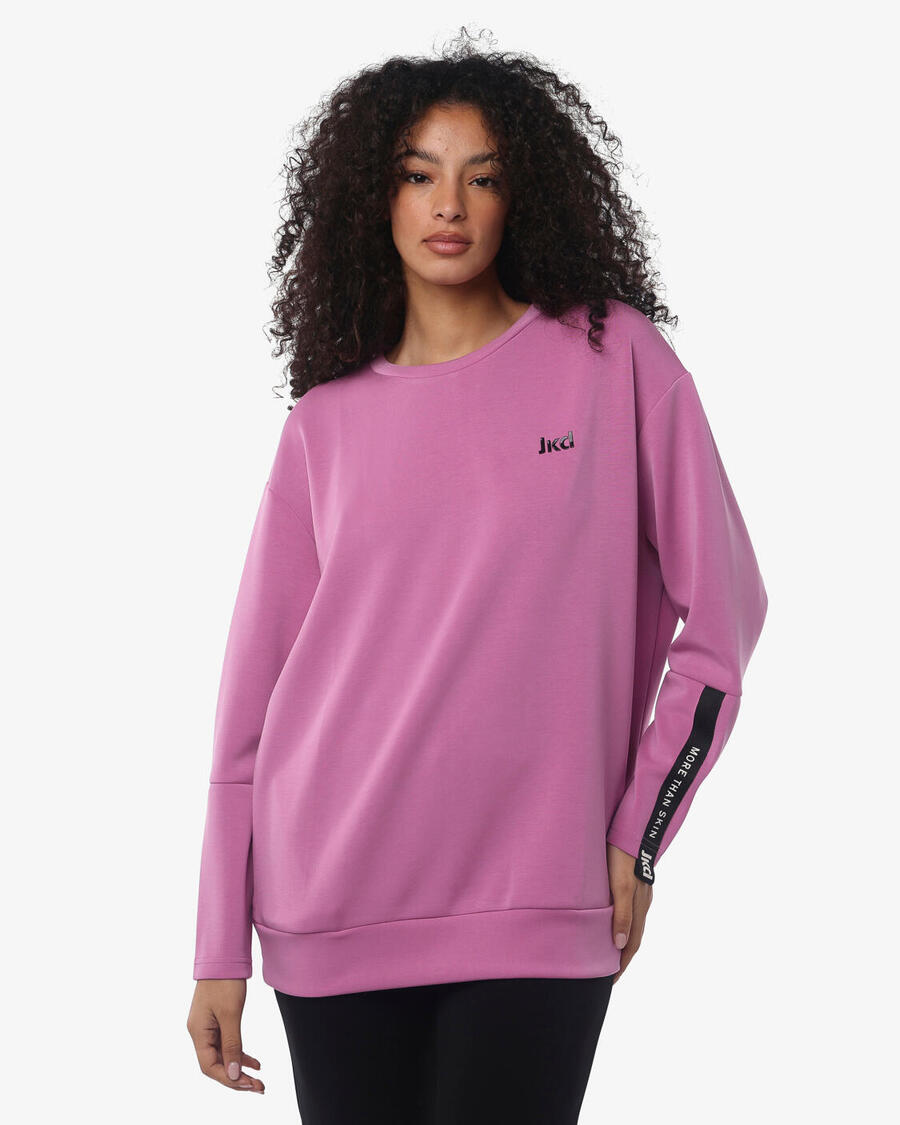 

JAKED Женская толстовка цикламенового цвета из синтетического материала для фитнеса.
