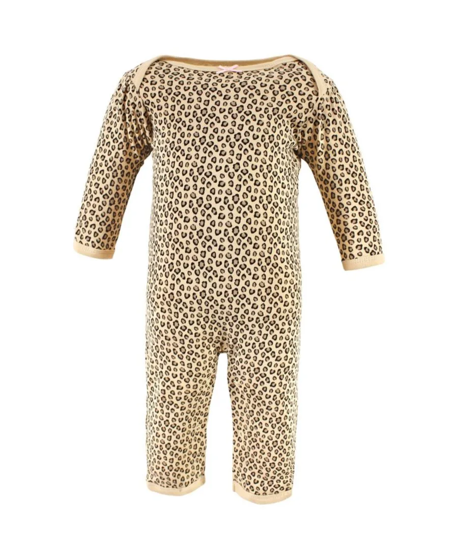 Мягкий хлопковый комбинезон для девочек Hudson Baby, леопард mamas mini — фото 3