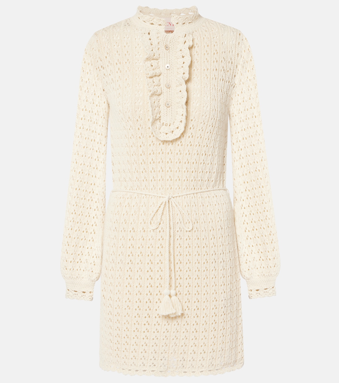 

Мини-платье из хлопка ажурной вязки Valentino, Betulla