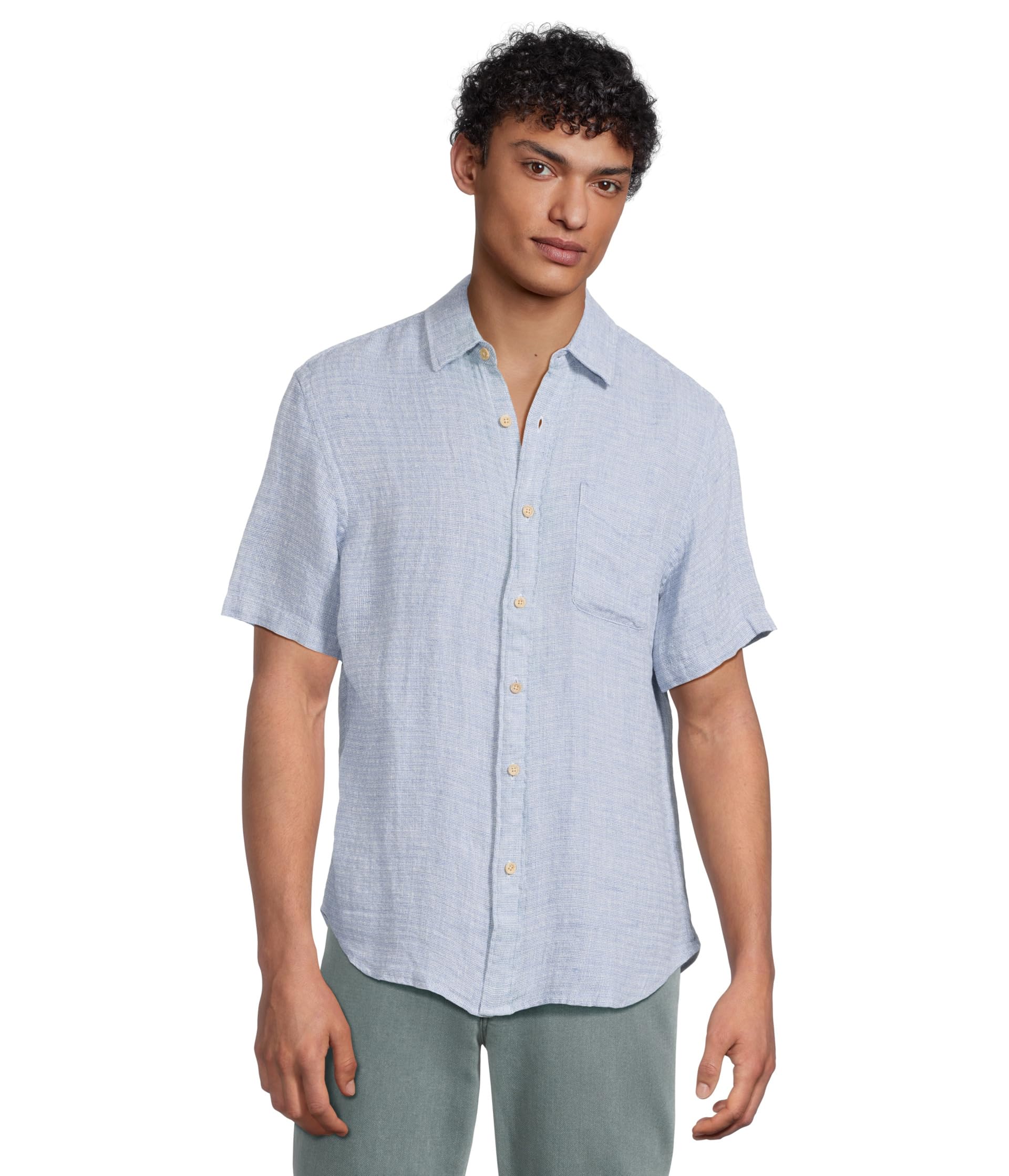 

Рубашка Faherty Short, цвет Blue Basketweave