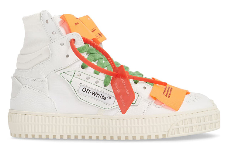 Кроссовки мужские Off-White Off-Court, белый / зеленый — фото 2