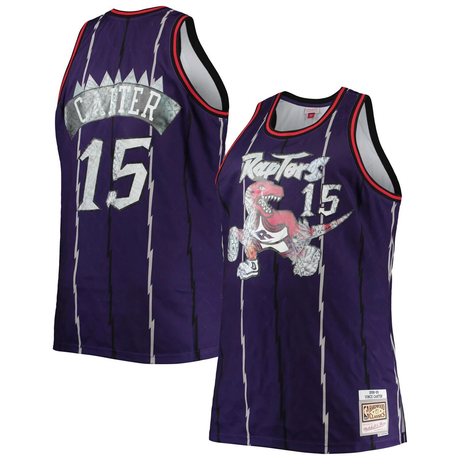 

Мужская фиолетовая майка Mitchell & Ness Vince Carter Toronto Raptors Big & Tall 1998-99 годов НБА, посвященная 75-летию Diamond Swingman, Фиолетовый, Мужская фиолетовая майка Mitchell & Ness Vince Carter Toronto Raptors Big & Tall 1998-99 годов НБА, посв