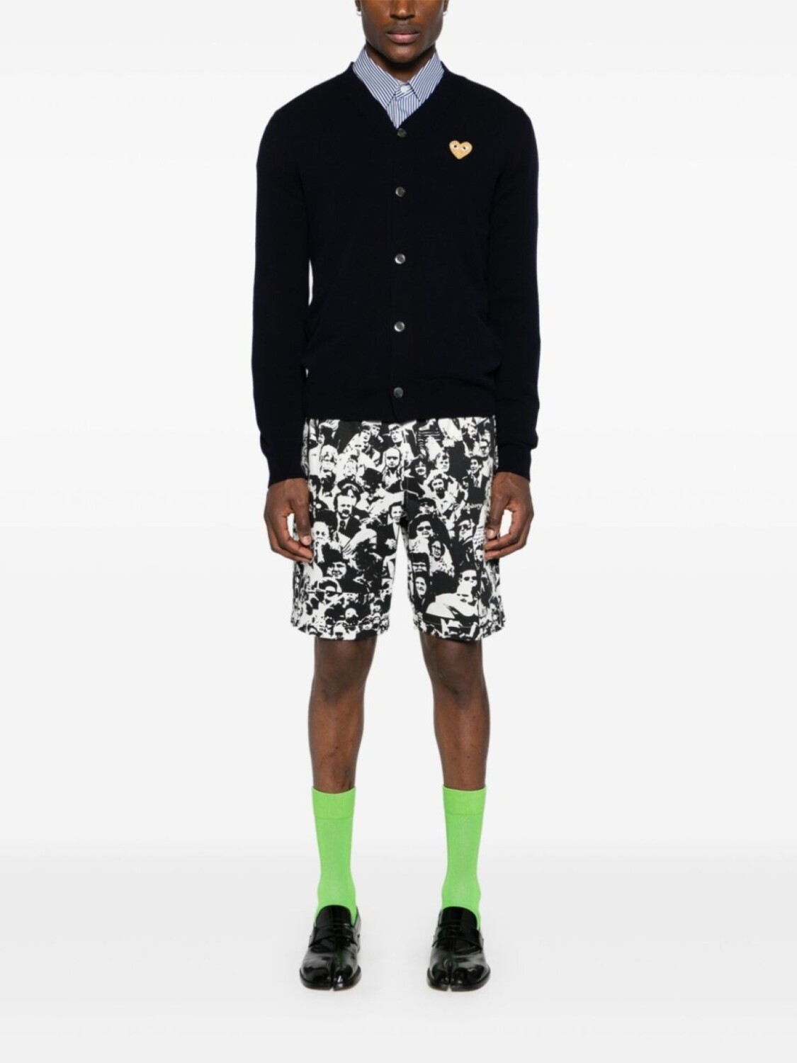 Comme Des Garçons Play шерстяной кардиган с V-образным вырезом, синий — фото 3