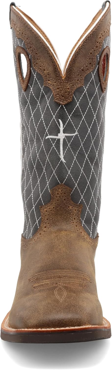 Ковбойские сапоги Twisted X Men's 14" Pull on Ruff Stock Square Toe Western, синий — фото 2