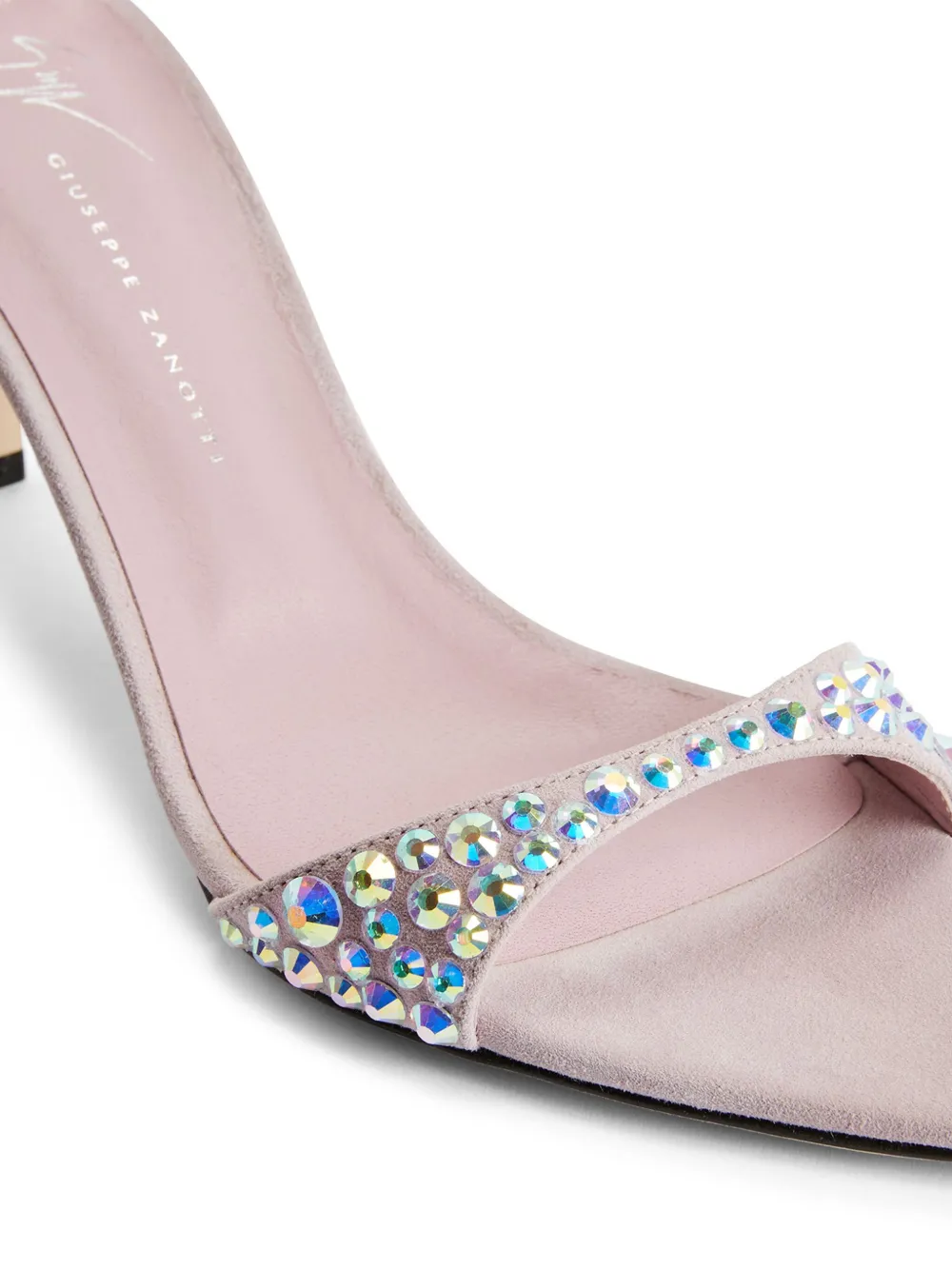 Босоножки Intriigo Queen 70 с кристаллами Giuseppe Zanotti, розовый — фото 4