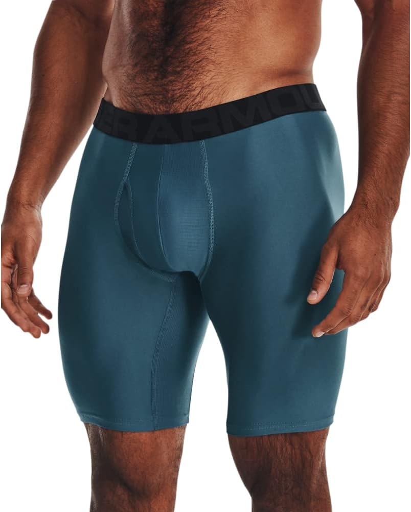 

Under Armour мужские боксеры Multi-Pack Performance Tech, длина по внутреннему шву 9", комфорт на весь день, (414) Static Blue/Harbor Blue