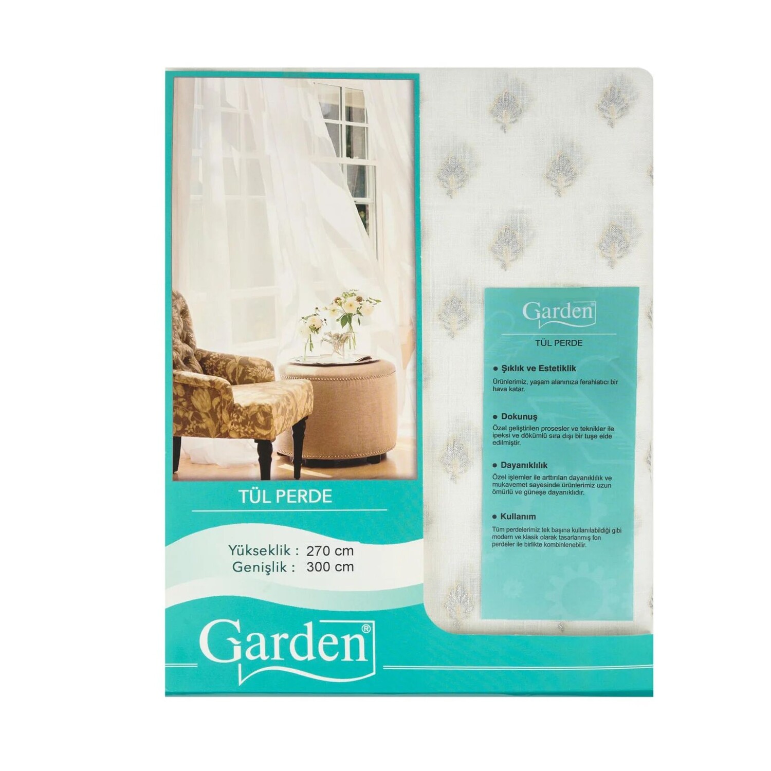 

Тюлевая занавеска Garden Lil - Белый - 300x270 см