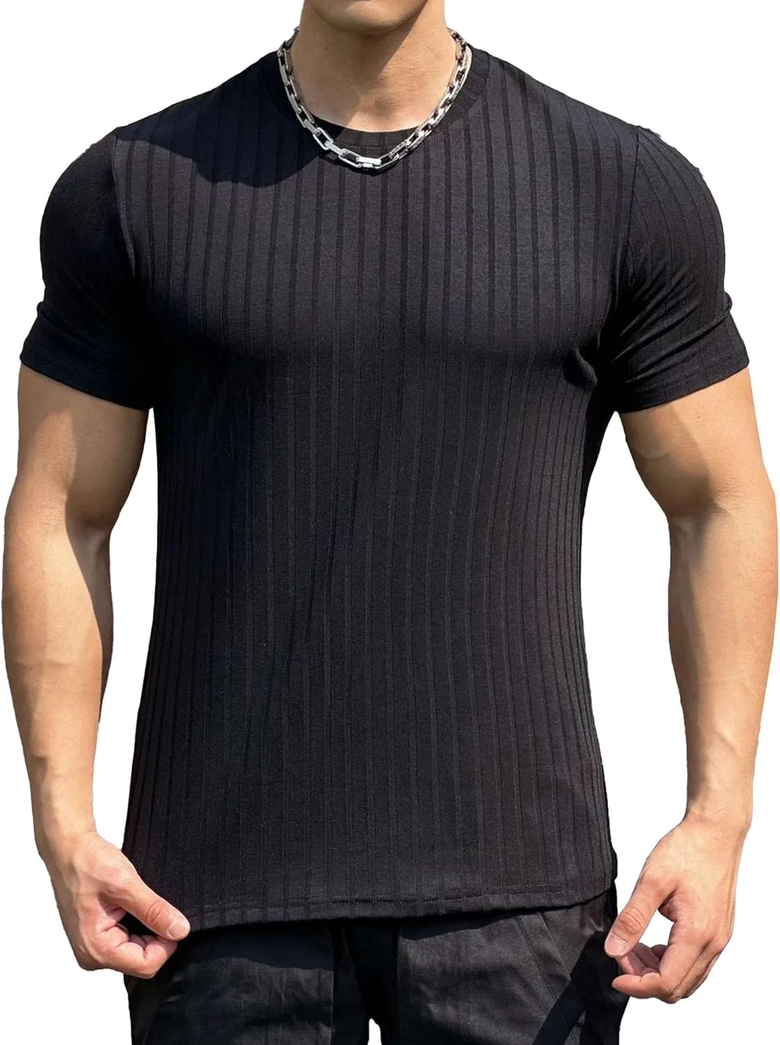 

Мужская футболка с круглым вырезом и коротким рукавом Aosufei