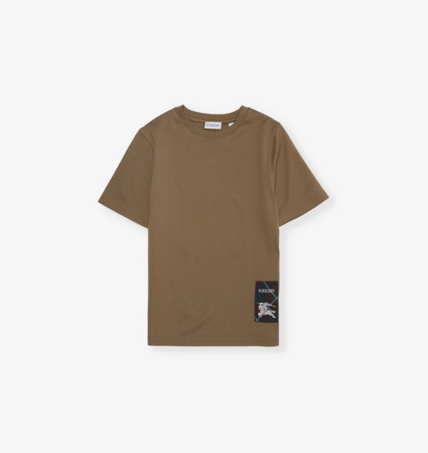 

Футболка хлопковая с логотипом Cedar ekd для детей от 3 до 14 лет Burberry, цвет hill