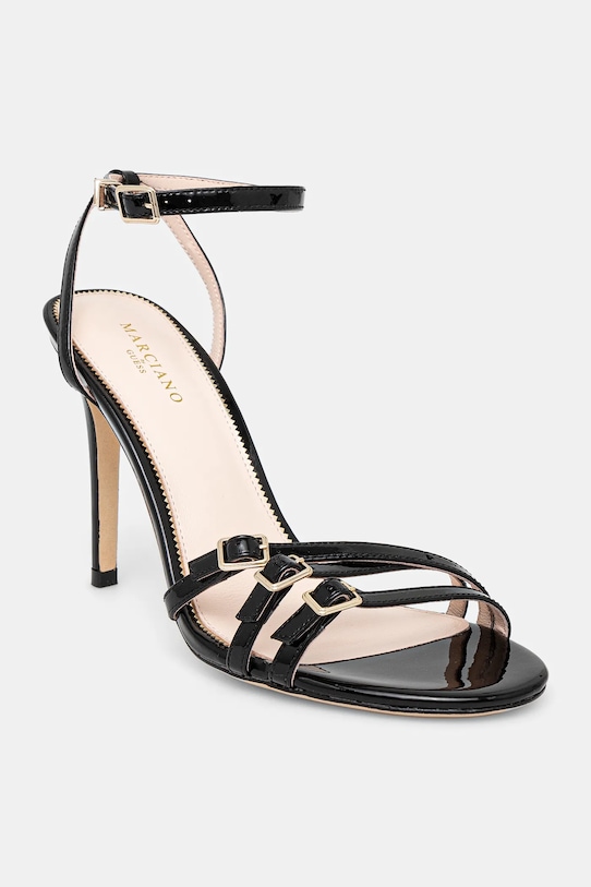 Кожаные сандалии Strappy Buckle Sandal Guess, черный