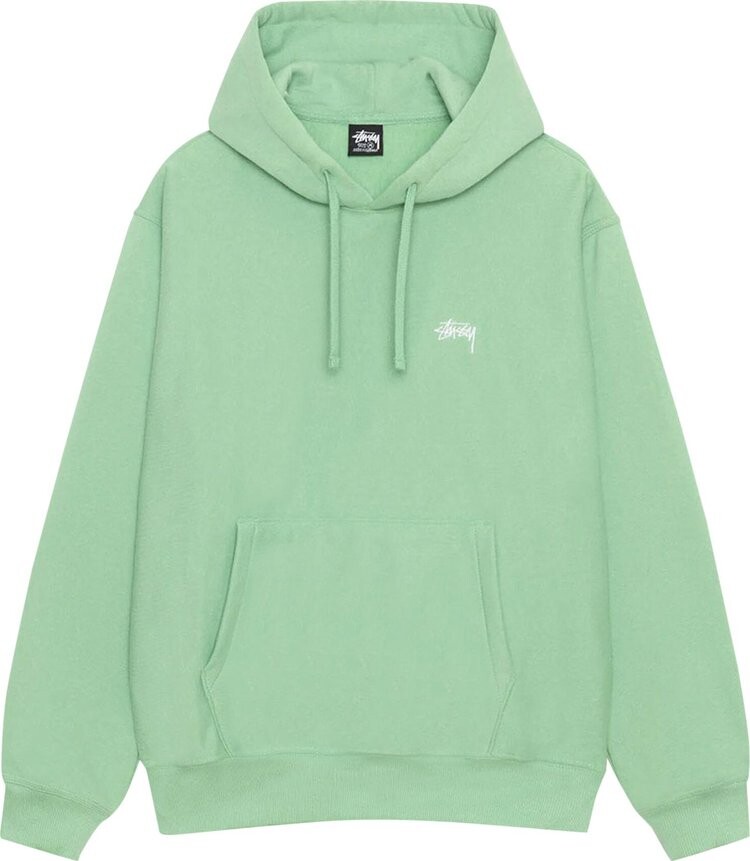 

Худи Stussy Stock Logo 'Zephyr Green', зеленый